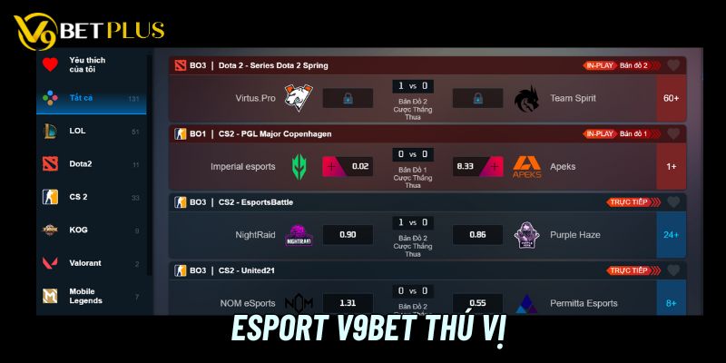 eSports V9bet thú vị